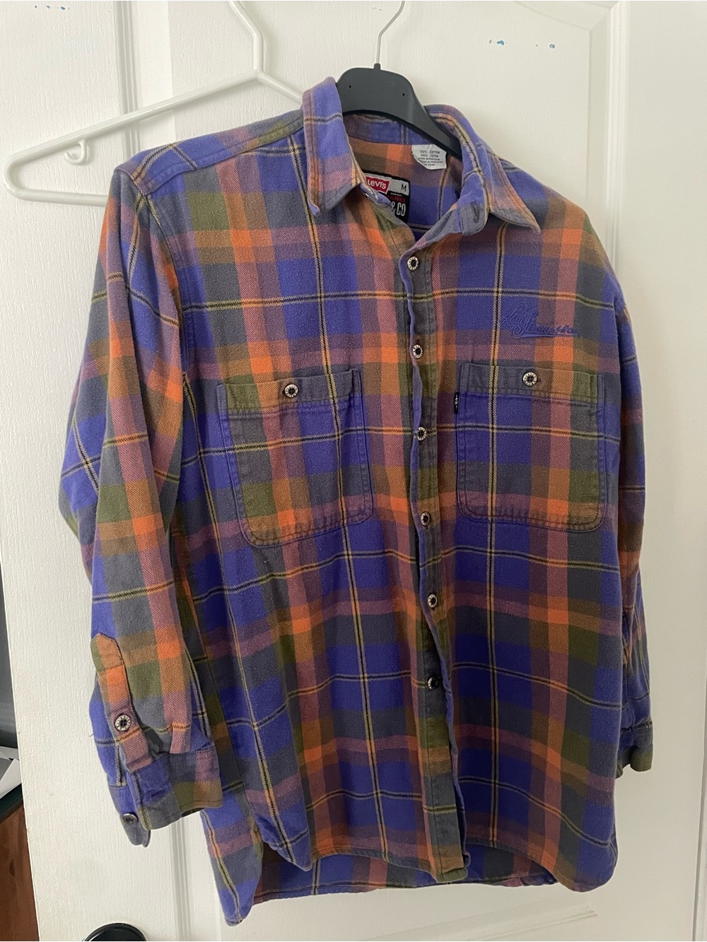 Levi’s 100% cotton flannel plaid shirt M